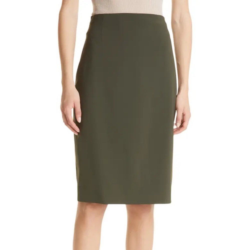 M.M. LaFleur Cobble Hill Pencil Skirt Olive Green 8